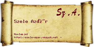 Szele Azár névjegykártya